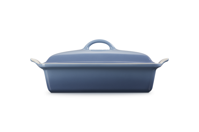 Stoneware Heritage Rectangular Dish with LidChambray image number 3